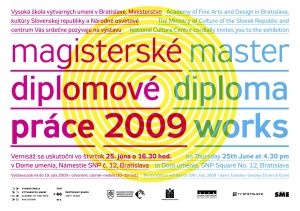Pozvánka na tlačovú konferenciu k výstave Magisterské diplomové práce 2009