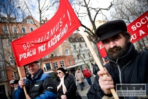 Komunisti protestovali proti vojne a nezamestnanosti