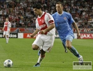 Slovan remizuje s Ajaxom po prvom polčase 1:1