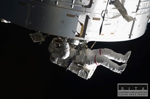 Astronauti nainštalovali plošinu k laboratóriu Kibo