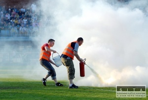 Zápas Nitra - Trnava rozhodca predčasne ukončil