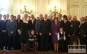 Prezident prijal víťaza Zlatého záchranárskeho kríža za rok 2008