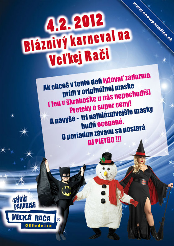 Blzniv karneval na Vekej Rai u tento vkend