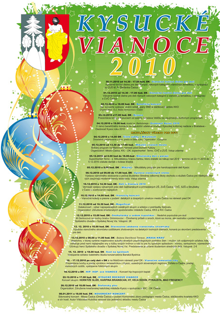 Program Kultrneho a informanho centra Mesta adca - Domu kultry na mesiac december 2010