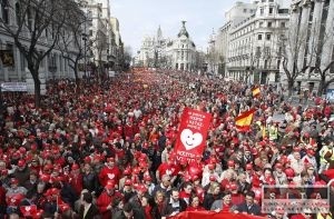 Na demonštrácii proti potratom v Madride vyše milión ľudí