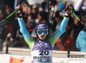 Tina Mazeová víťazkou obrovského slalomu v Maribore