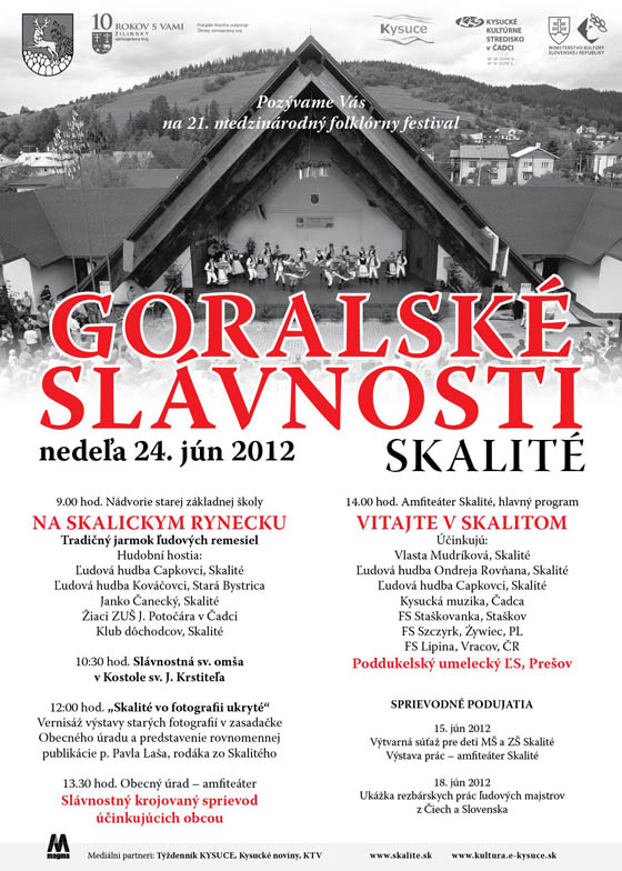 Goralsk slvnosti 2012 v obci Skalit u tento vkend