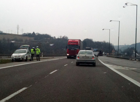 Policajn hliadky na Kysuciach 5.1.2010