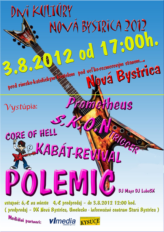 Rockov piatok v obci Nov Bystrica - POLEMIC, KABT REVIVAL, S.K.O.N. a al