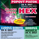 Dni kultry Nov Bystrica 2017 - vystpia NO ONE, HRDZA, HEX a vea inho