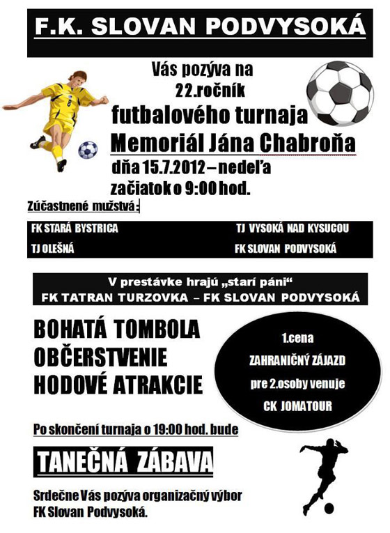 22.ronk futbalovho turnaja Memoril Jna Chabroa